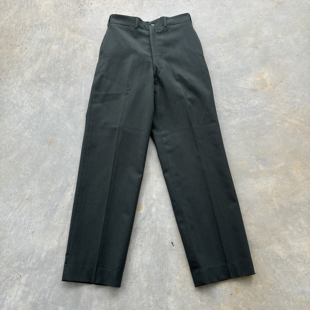 Vintage Military Thick Wool Army Pants Trousers 30x34 Green Cargo USA Rapid Zip